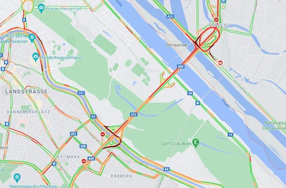 Stau auf der A23