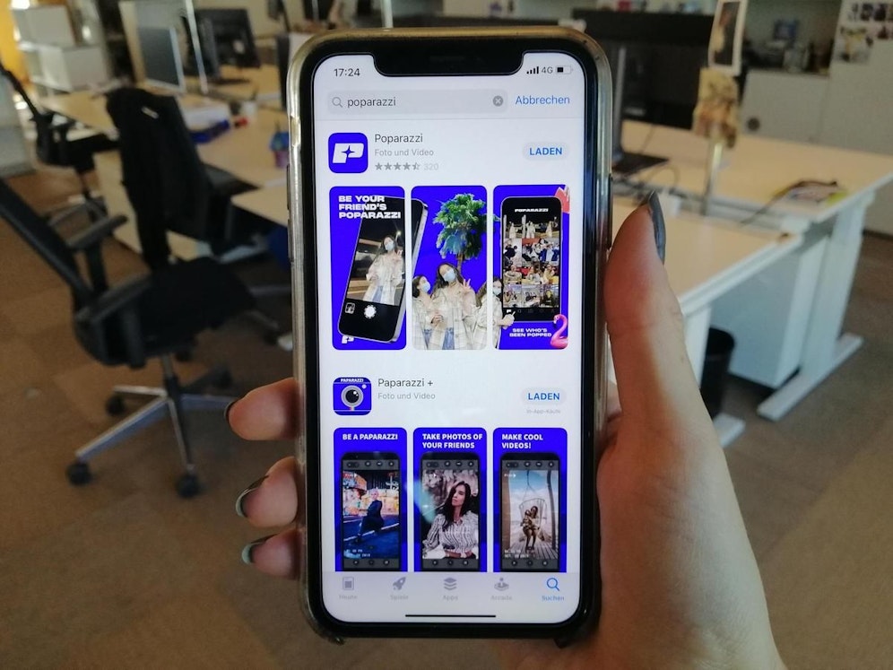 Die Foto-App Poparazzi ist nach der Veröffentlichung in 22 Ländern auf Platz eins von Apples App-Store gelandet.