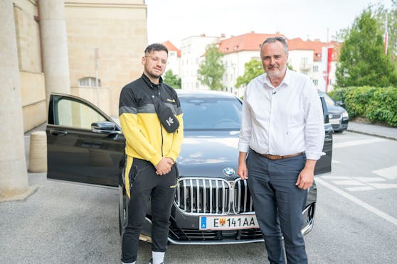 Er lebt den Balkan-Traum: Hans Peter Doskozil zeigte mir seinen 7er BMW.