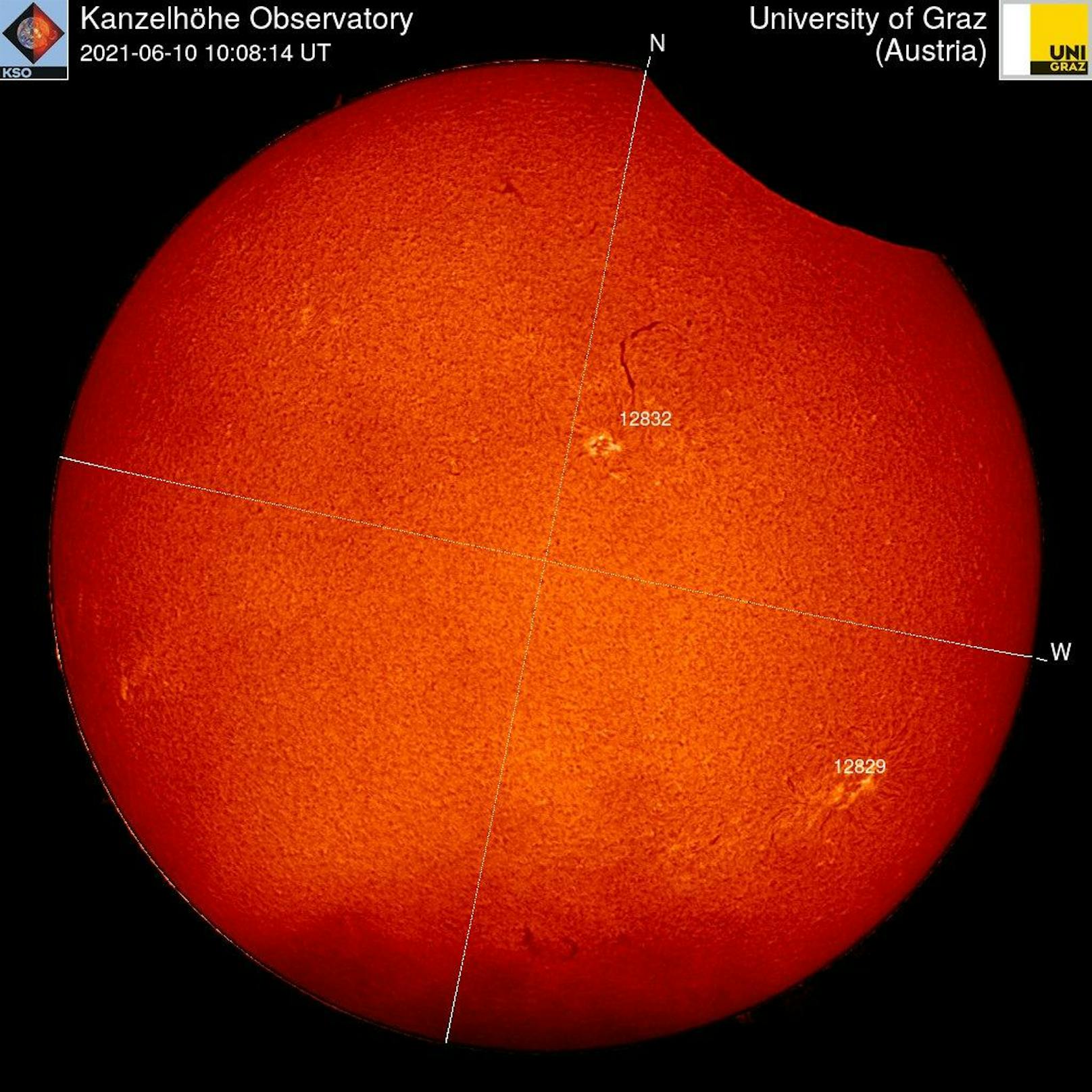 Partielle Sonnenfinsternis in Österreich, 10. Juni 2021