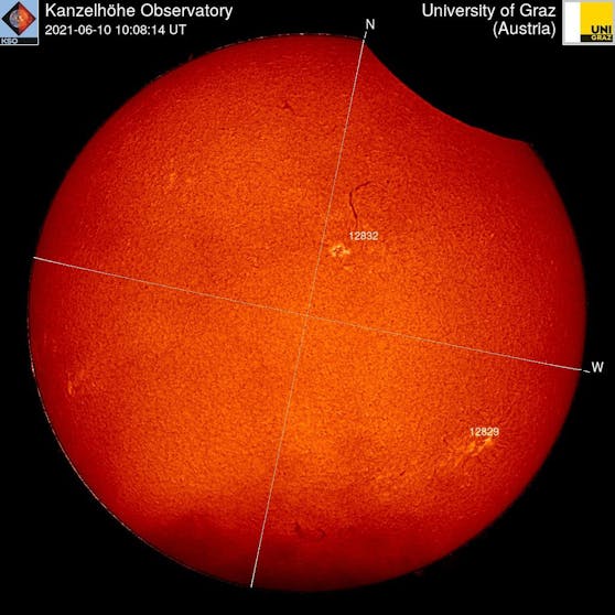 Partielle Sonnenfinsternis in Österreich, 10. Juni 2021