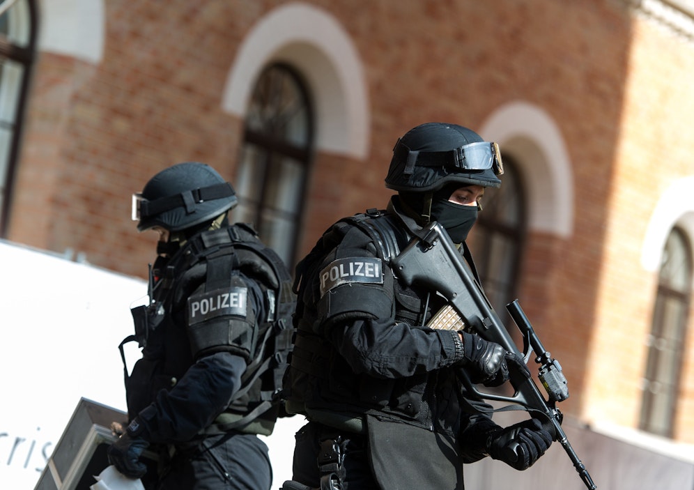 Beamte der Wiener Einsatzeinheit WEGA während des Tags der Wiener Polizei. Archivbild.