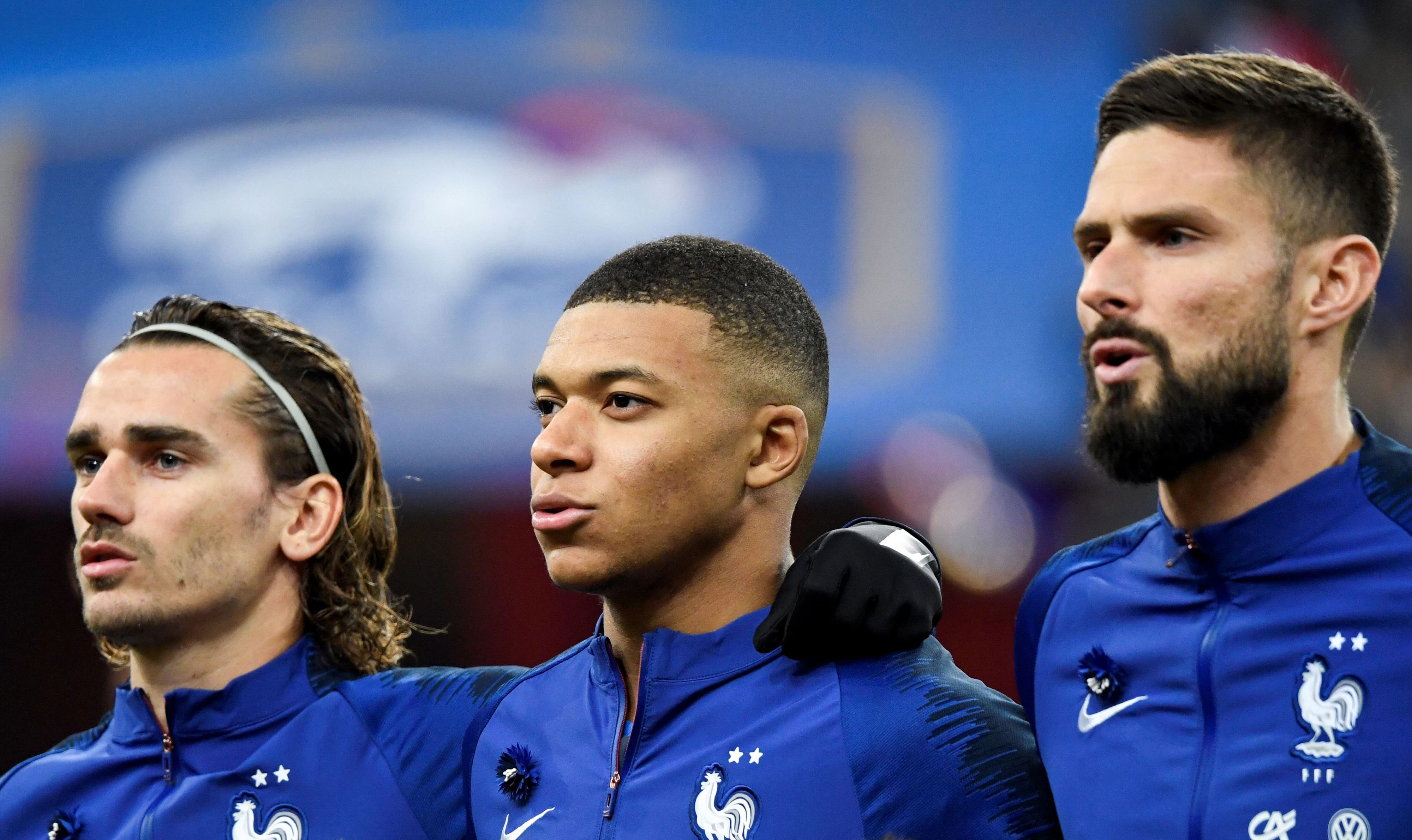 Griezmann, Mbappé, Giroud