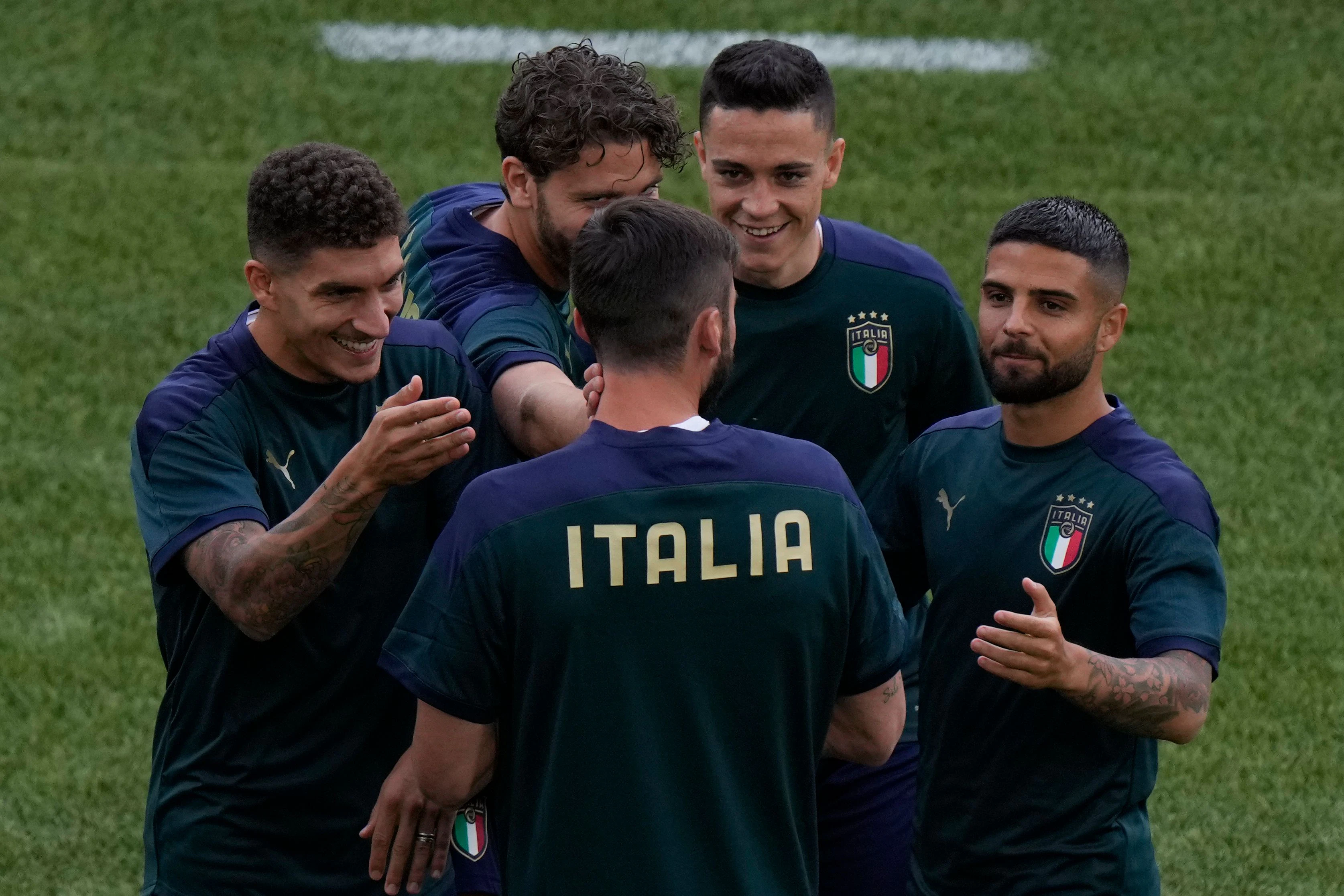 Gute Stimmung bei den Italienern.