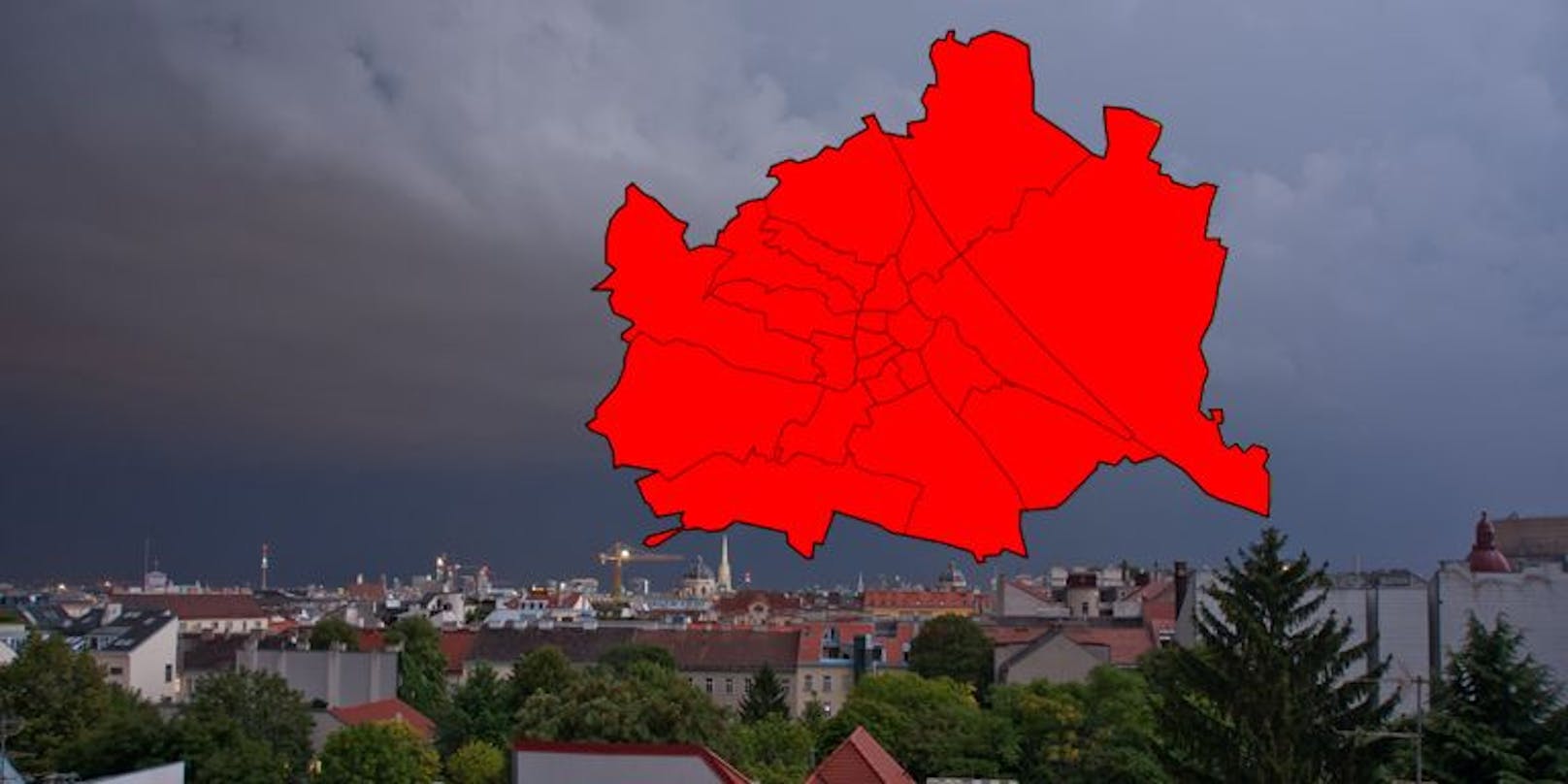 In ganz Wien herrscht die rote Wetterwarnstufe.