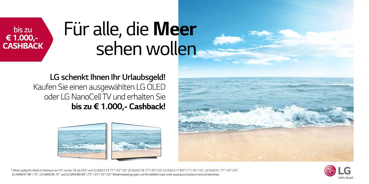Sportlicher Sommerstart mit der LG Cashback-Aktion.