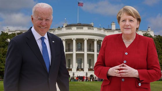 US-Präsident Joe Biden und Kanzlerin Angela Merkel