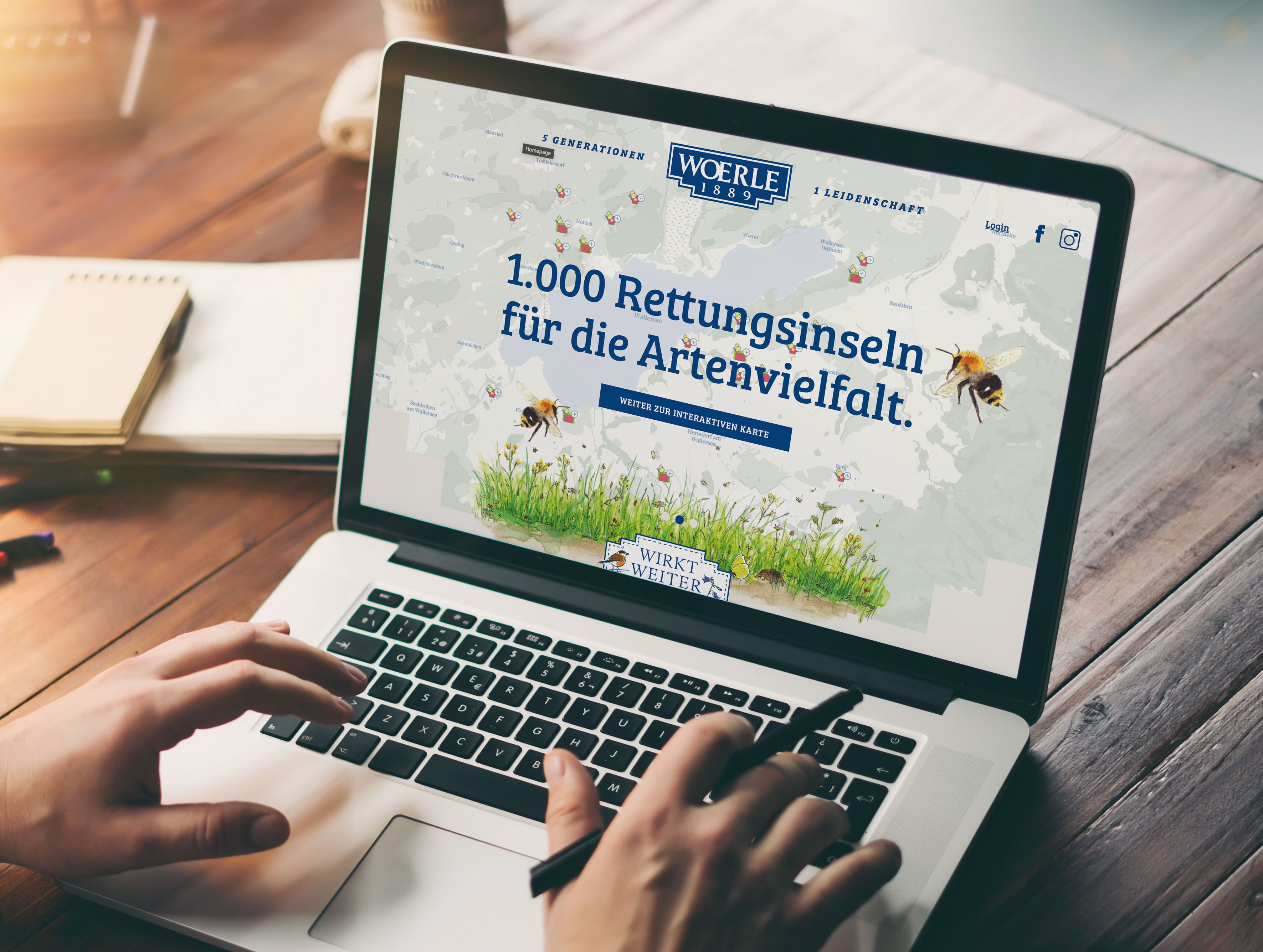 Woerle präsentiert interaktive Landkarte für die Artenvielfalt.