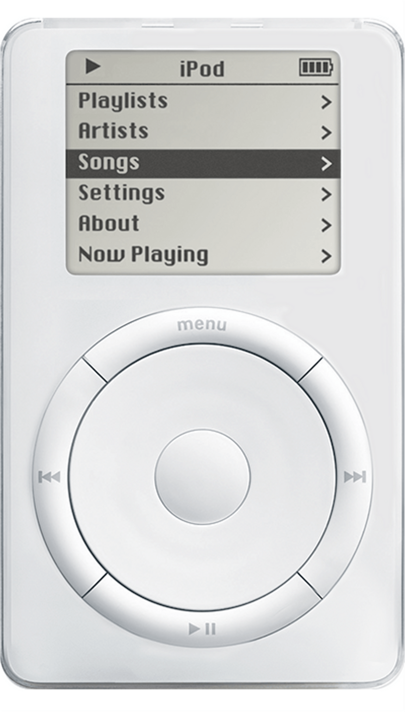 Dieses erinnert an den ersten iPod, einen MP3-Player, den Apple einst verkaufte.