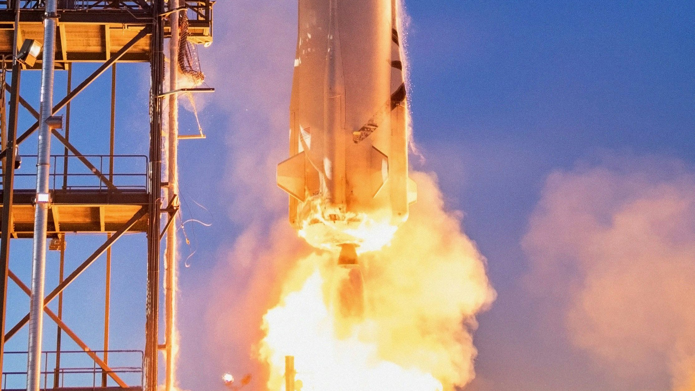 Mit der Rakete "New Shepard" soll das Abenteuer Weltall am 20. Juli starten.