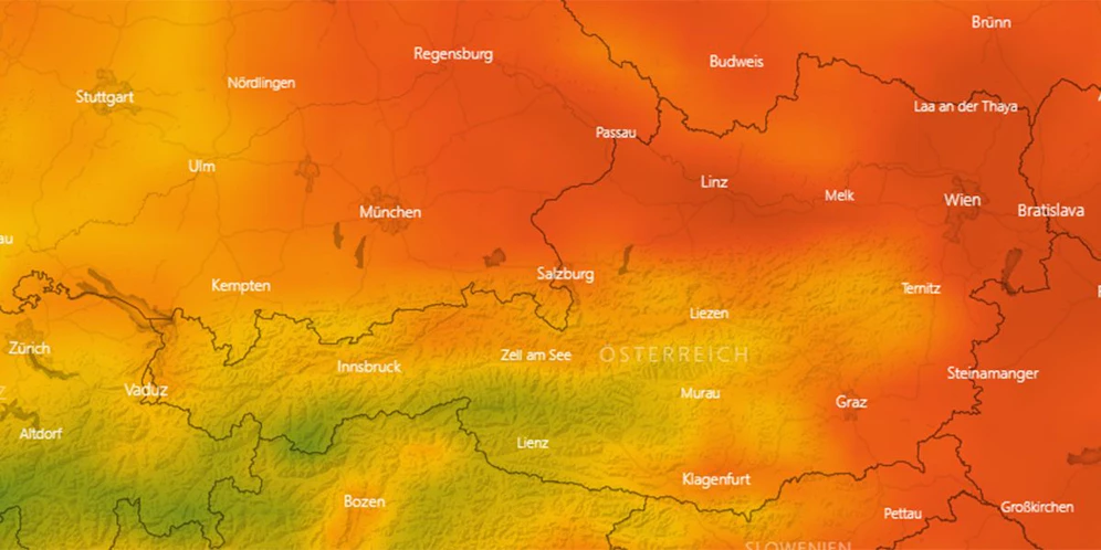 Ab Mittwoch kommen wir bei 35 Grad ins Schwitzen.
