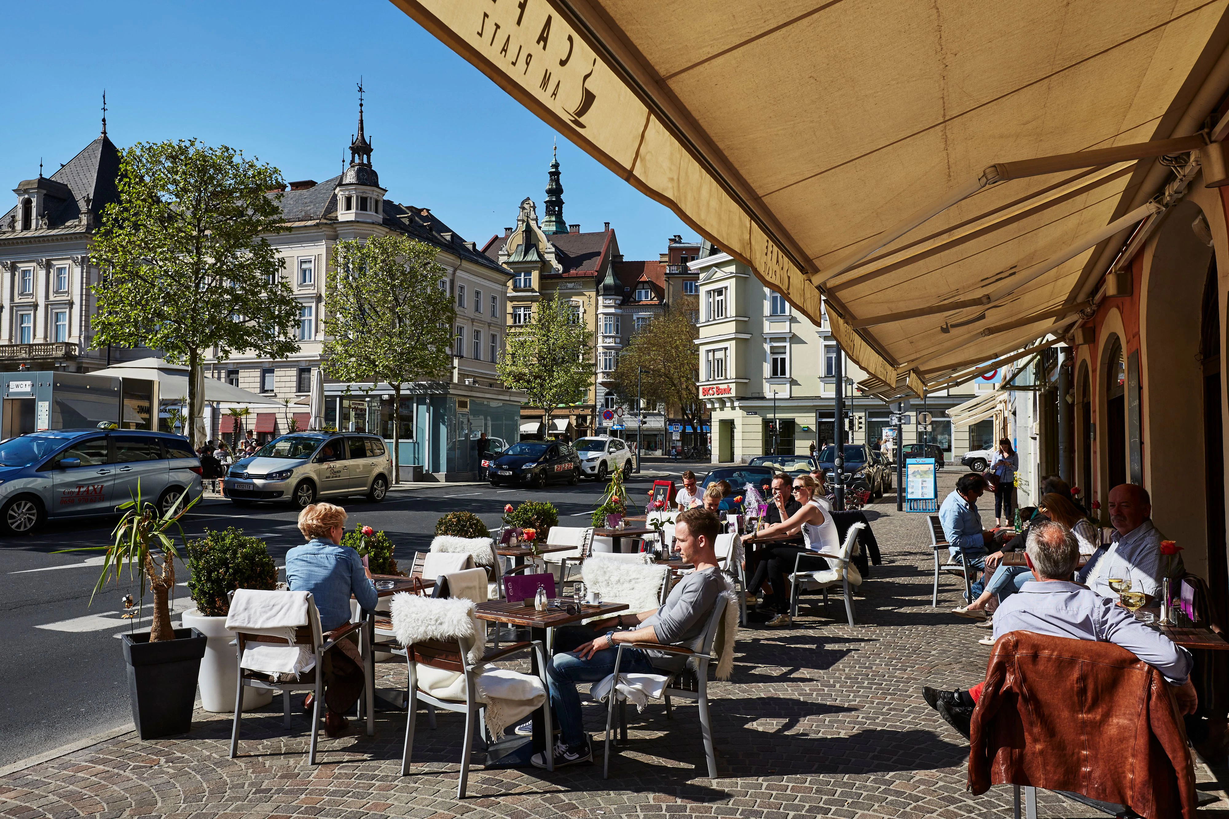 Ein Café in Klagenfurt.