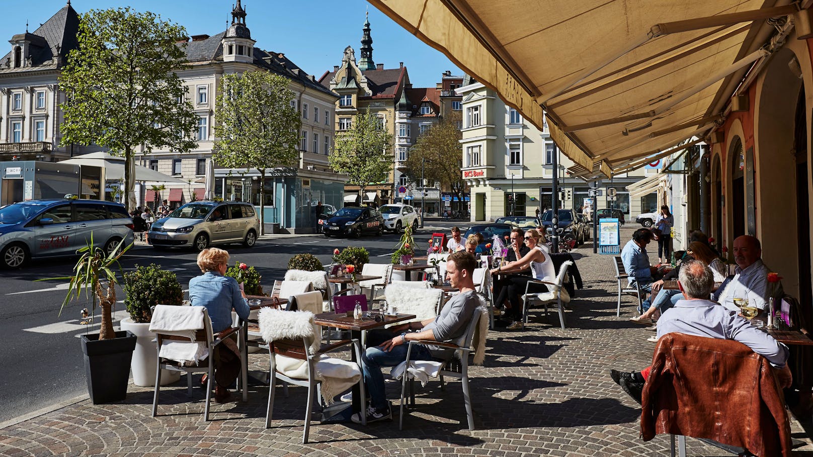 Ein Café in Klagenfurt.