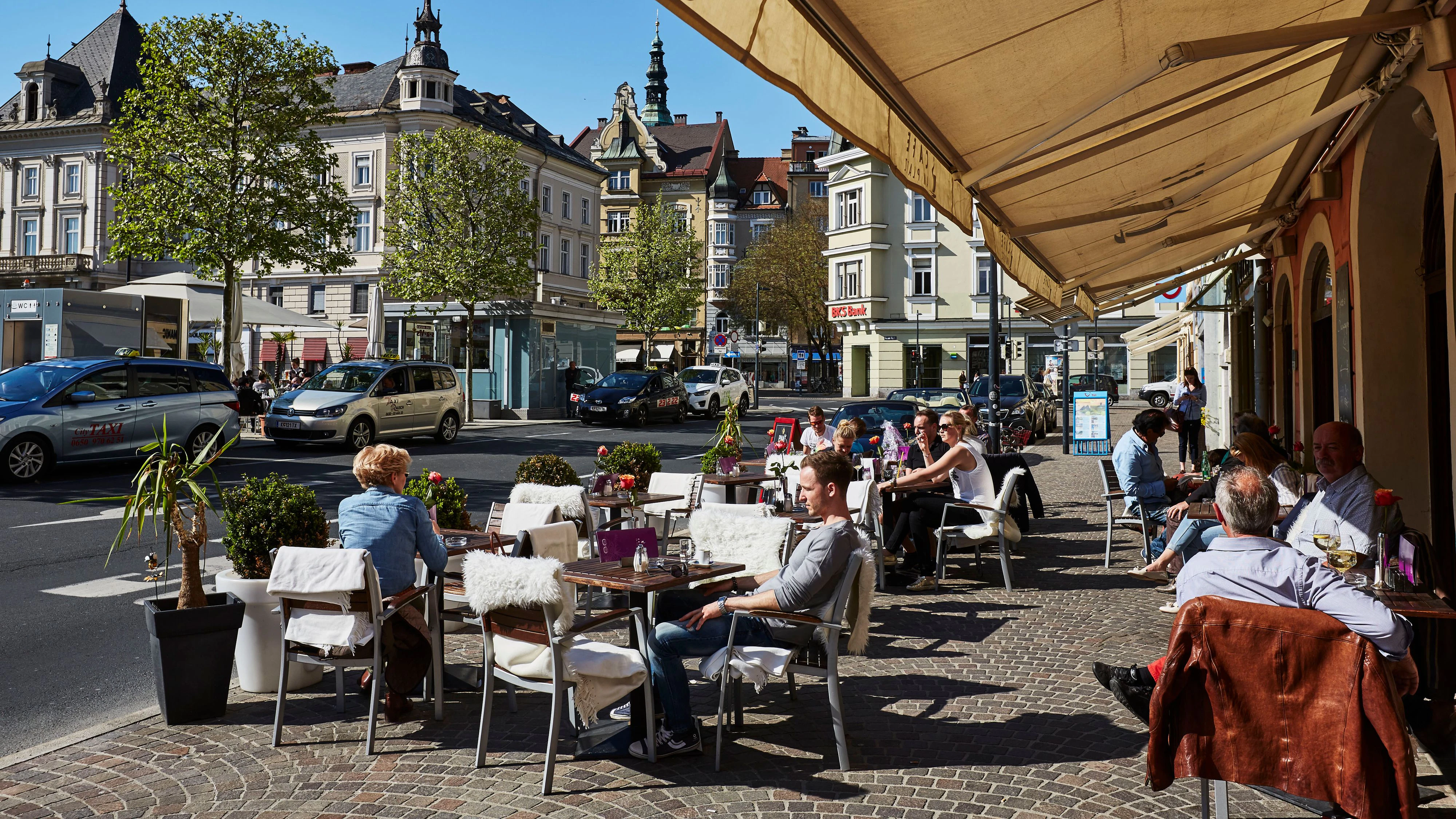 Ein Café in Klagenfurt.