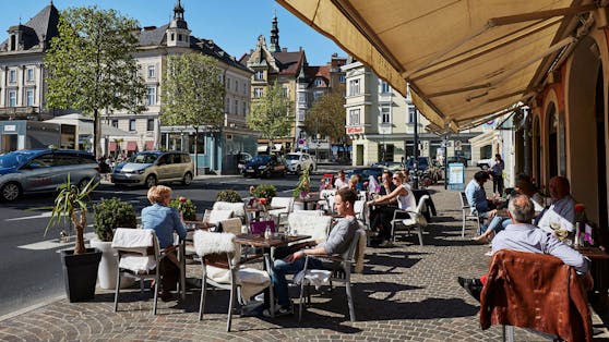 Ein Café in Klagenfurt.