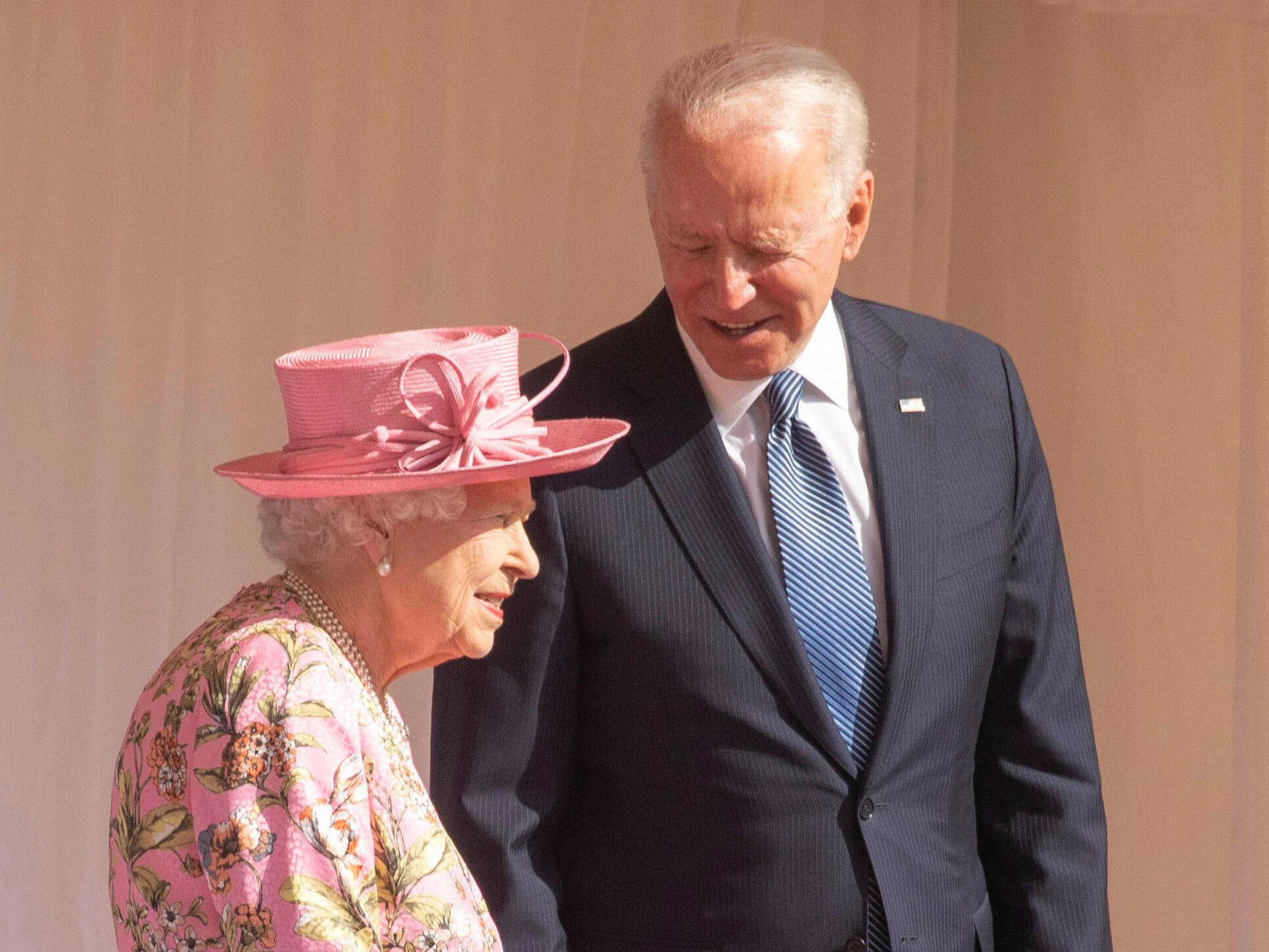 News Bilder des Tages . 13/06/2021. Windsor, United Kingdom. Queen Elizabeth II with US President Joe Biden and his wife Jill during their visit to Windsor Castle, United Kingdom. PUBLICATIONxINxGERxSUIxAUTxHUNxONLY xPoolx/xi-Imagesx IIM-22273-0056