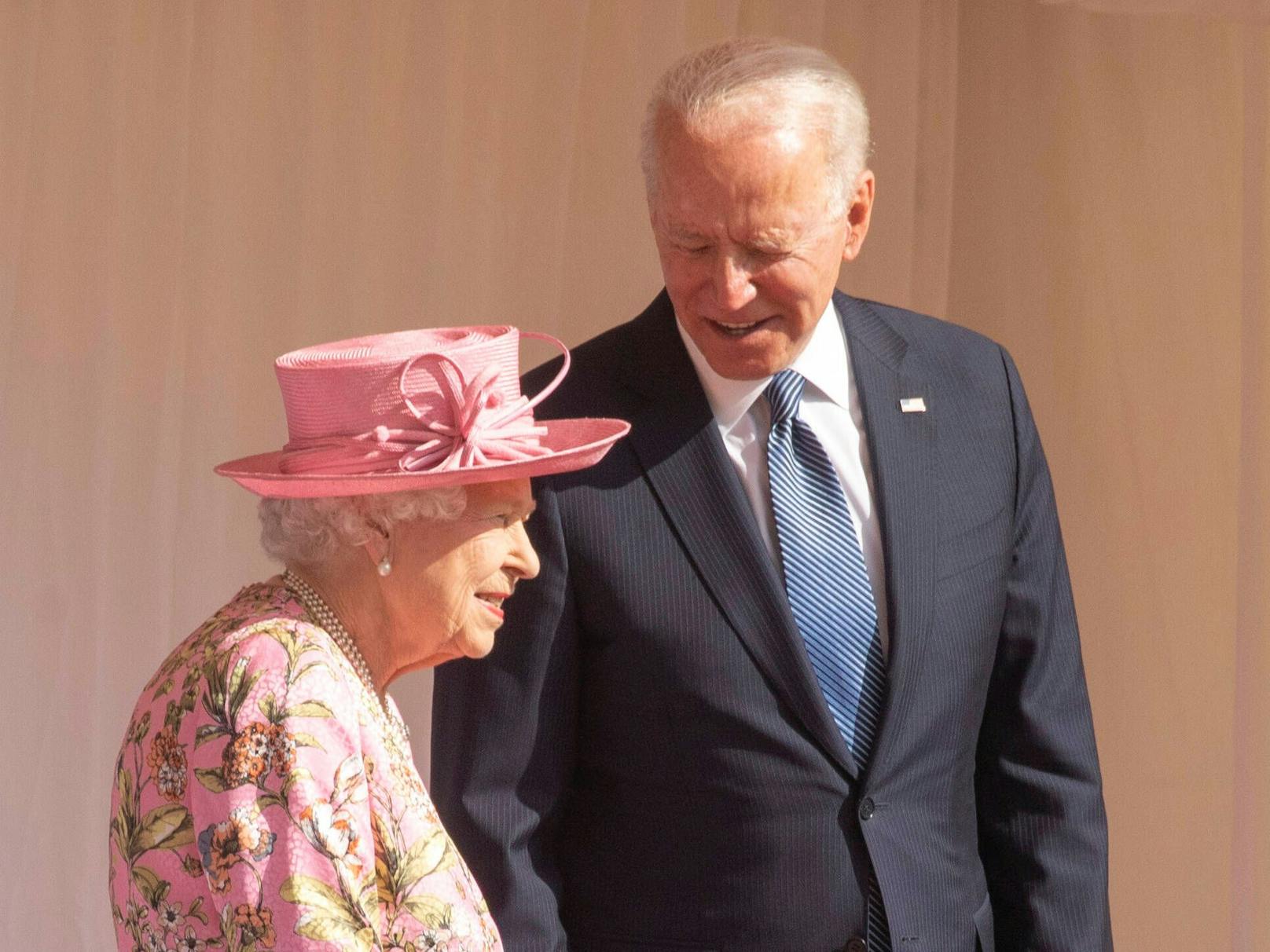 Windsor, United Kingdom. Queen Elizabeth II mit US Präsident Joe Biden und seiner Frau Jill während ihrem Besuch im&nbsp; Windsor Castle