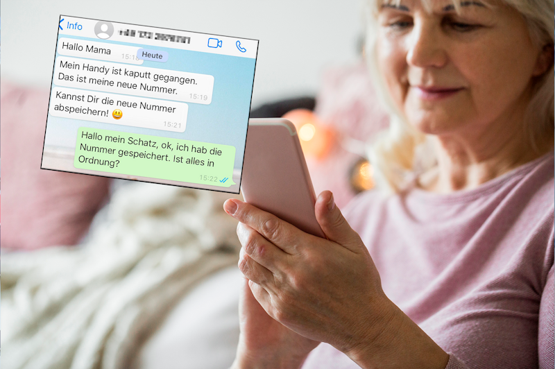 So sieht ein WhatsApp-Chat-Verlauf mit den Kriminellen aus.