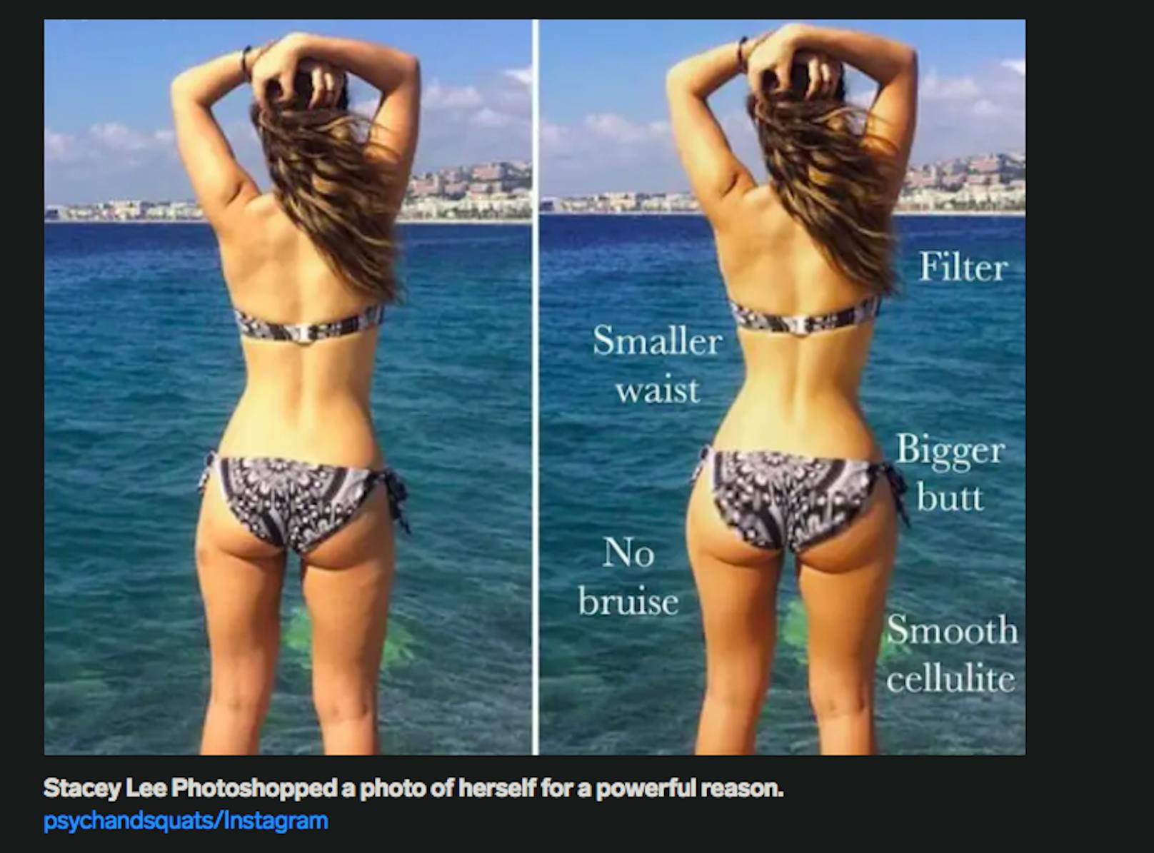 Influencer verändern Fotos, um darauf "perfekter" auszusehen.
