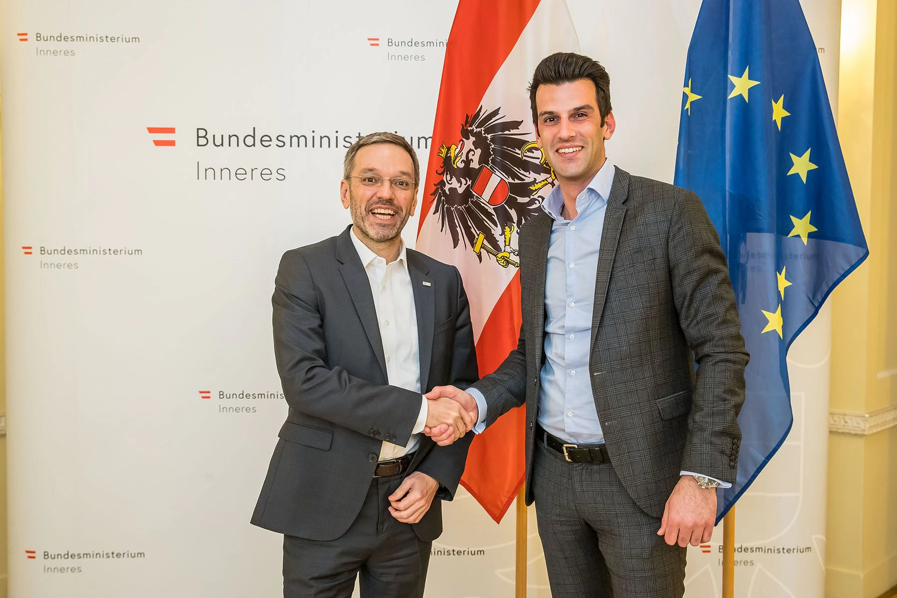 Kickl (li.) mit Udo Landbauer.