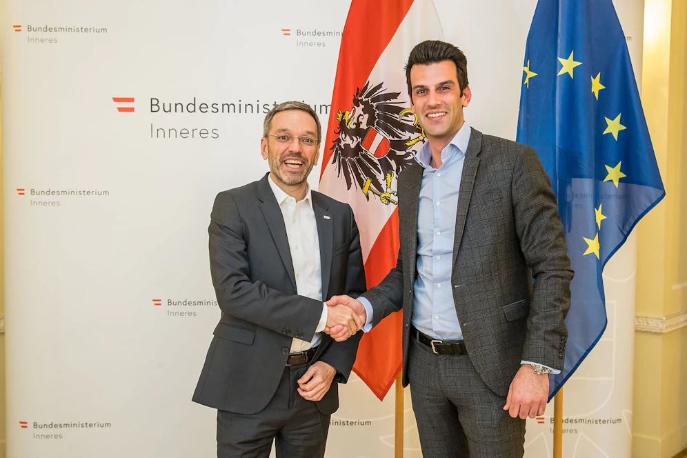 Kickl (li.) mit Udo Landbauer.