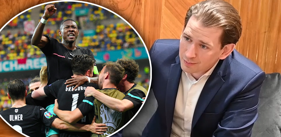 Bundeskanzler Sebastian Kurz drückt dem ÖFB-Team die Daumen