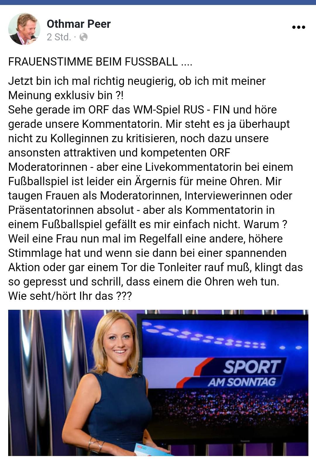 Dieser Beitrag kommt alles andere als gut an.