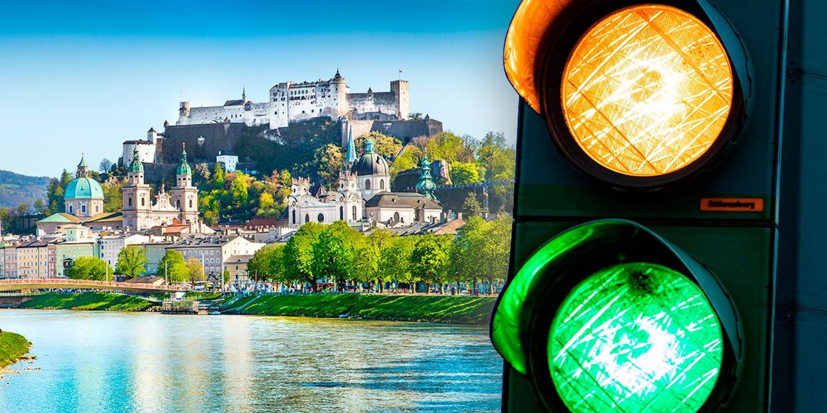 Salzburg ist neben Burgenland nun grün-gelb auf der Corona-Ampel.