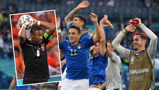 Österreich (l. Alaba) winkt ein Achtelfinal-Duell mit Italien