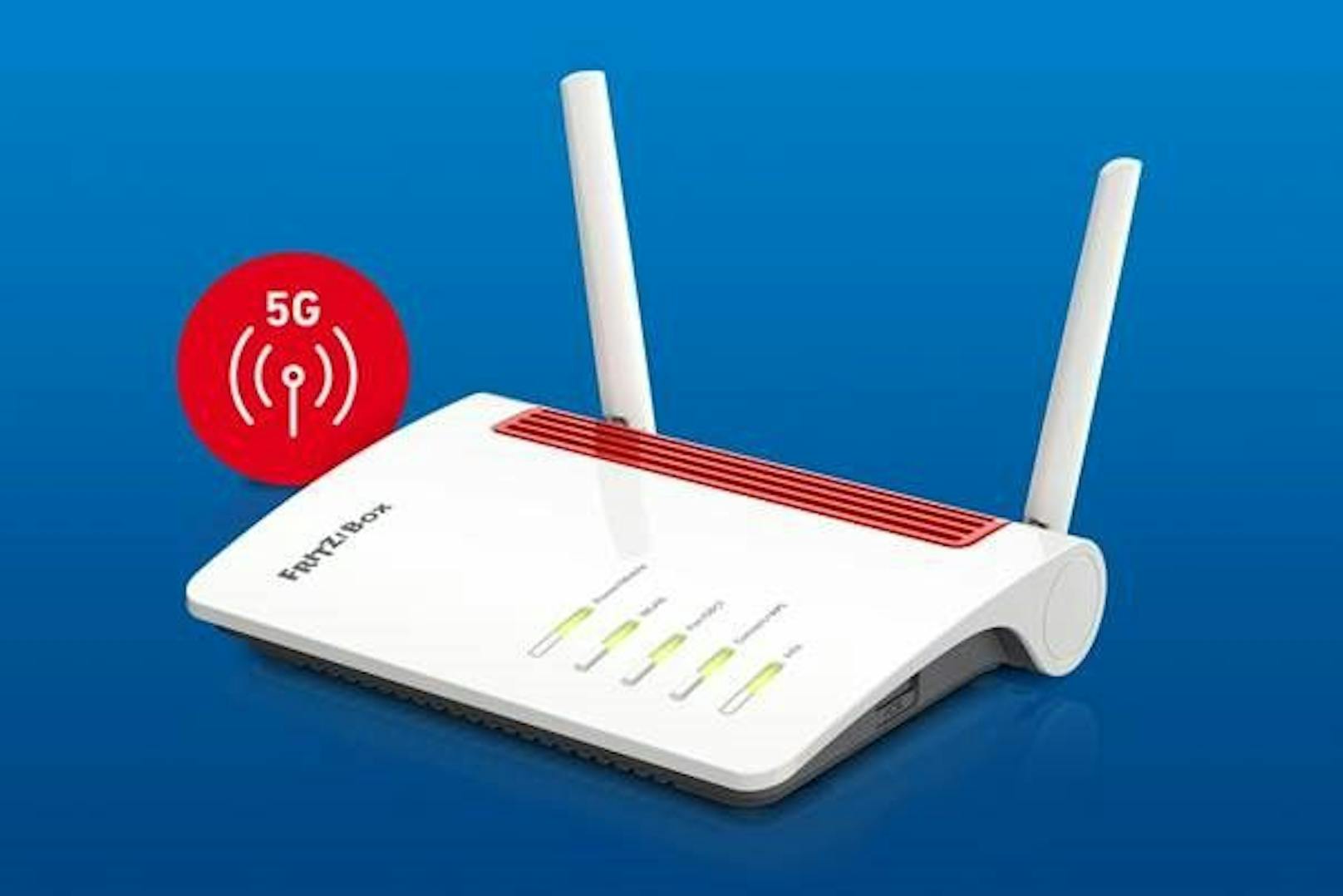5G-Router mit WLAN Mesh, Telefonie und Smart Home von AVM.