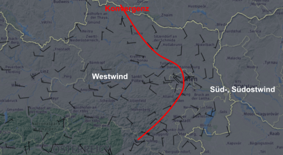 Konvergenzzone im östlichen Flachland am 21. Juni 2021.