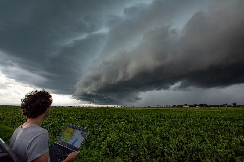 Unwetterzelle im Südburgenland mit Radardaten von UBIMET