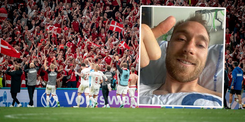 Christian Eriksen fieberte mit seinen Kollegen mit.