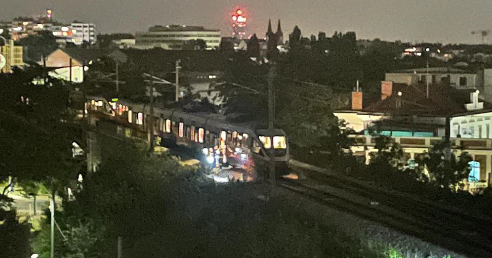 Eine S-Bahn blieb Montagnacht kurz vor der Station stecken.