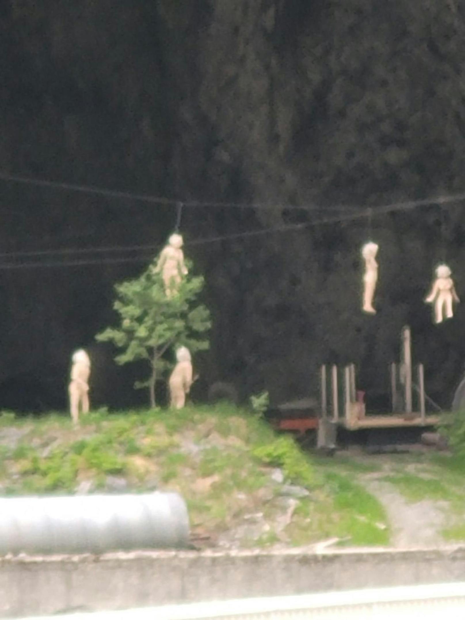 Die Puppen symbolisieren märchenhafte Figuren aus Graubünden. Der Künstler will nicht, dass diese Sage in Vergessenheit gerät.