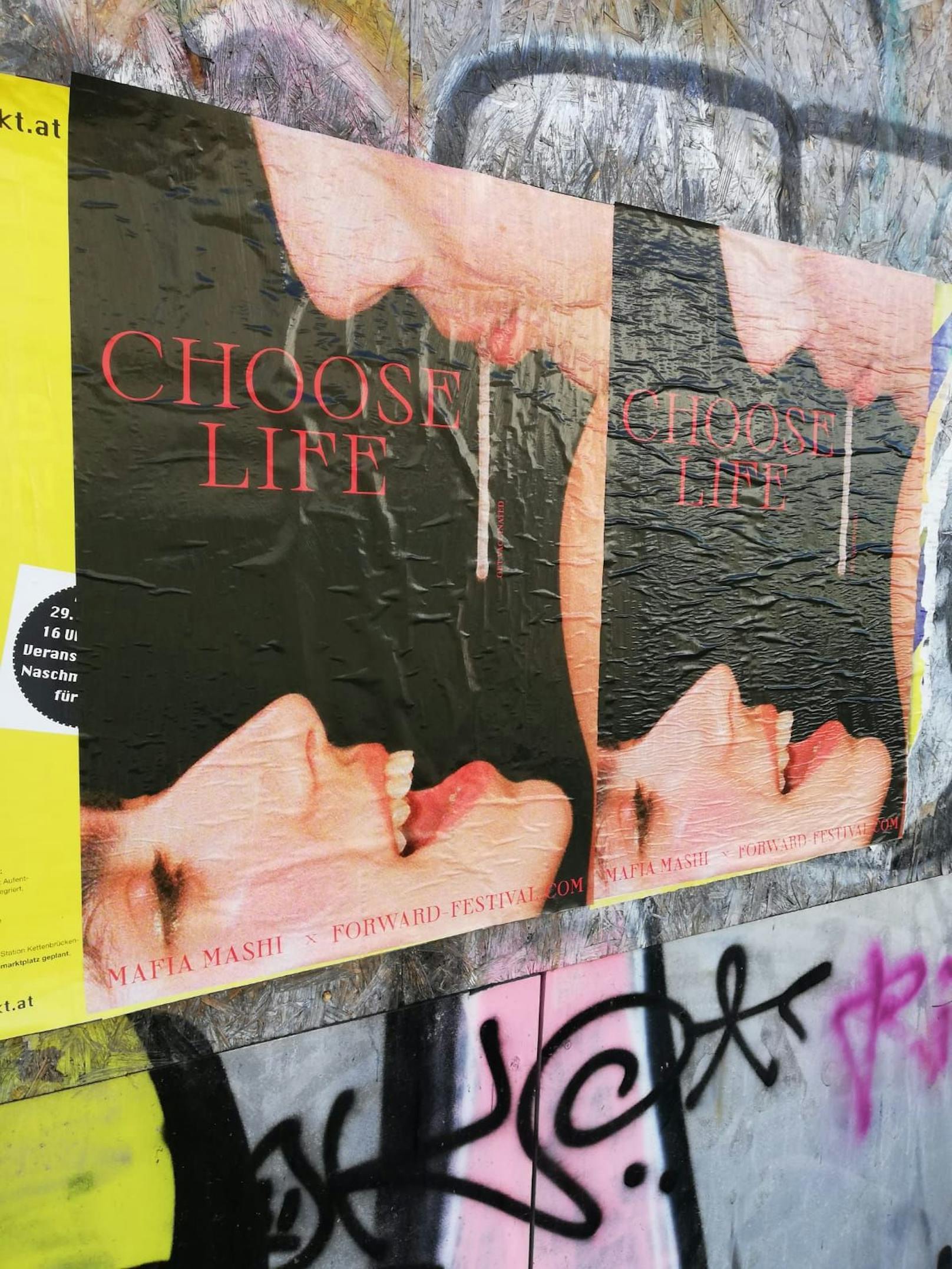Plakate der Impfkampagne "Choose Life (get vaccinated) in Wien