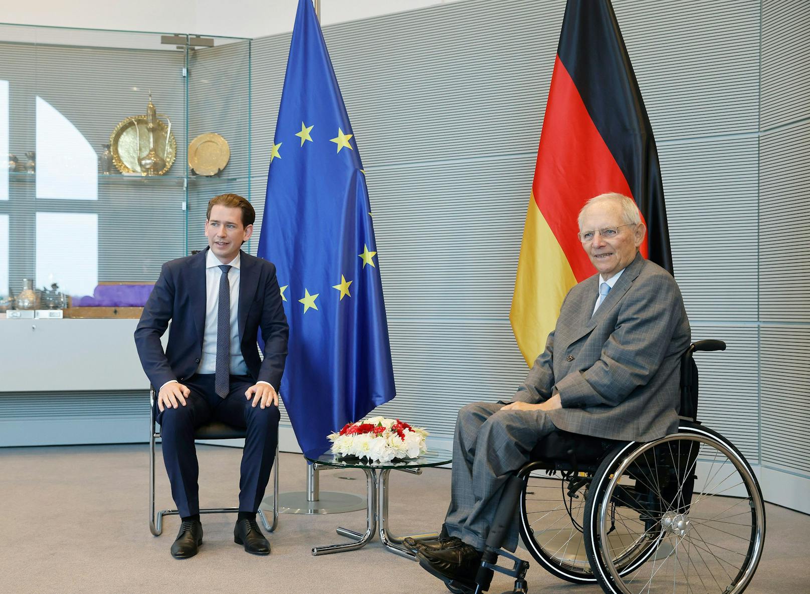 Neben einem Arbeitsgespräch mit Bundestagspräsident Wolfgang Schäuble ...