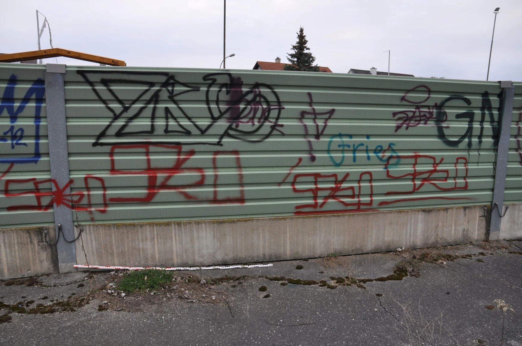 Die vier Teenager besprühten mehrere Objekte.
