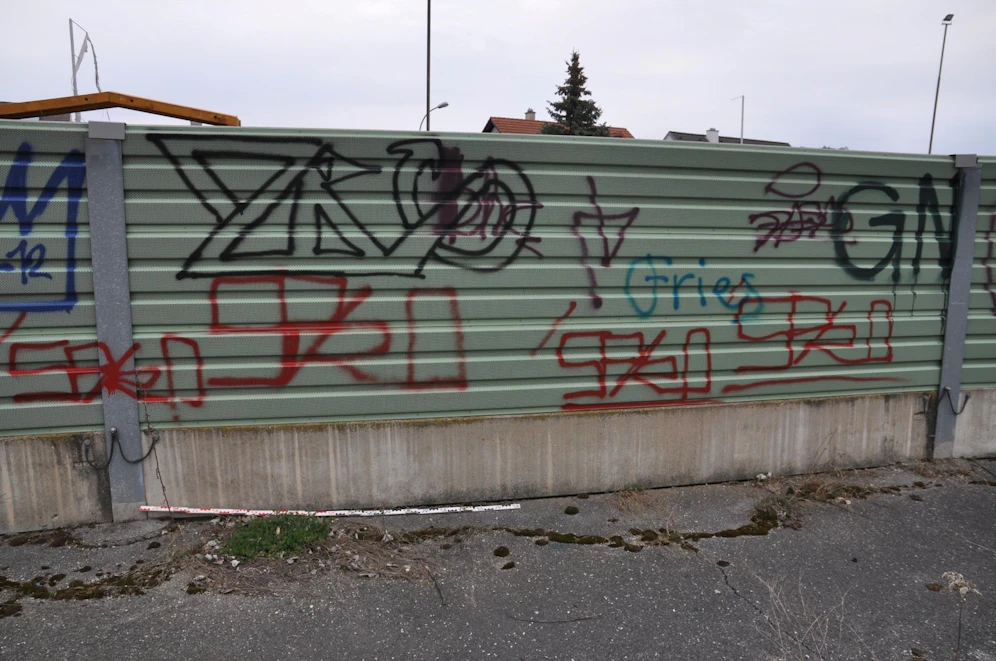 Die vier Teenager besprühten mehrere Objekte.
