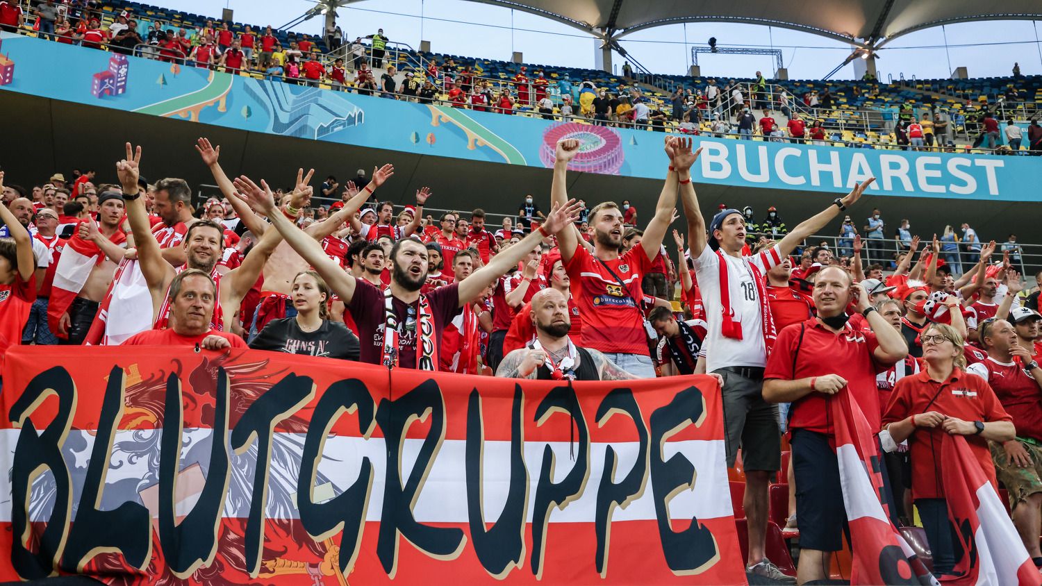 Die ÖFB-Fans sorgten in Bukarest für Stimmung.