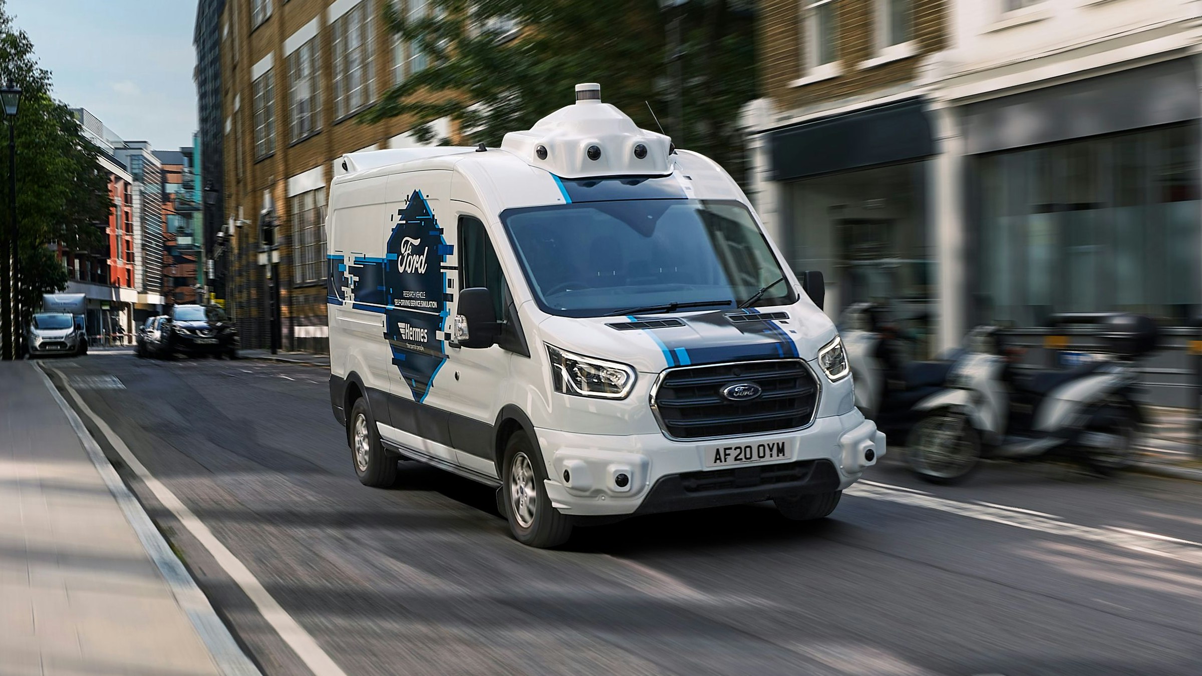 Autonomer Ford-Transporter im Einsatz