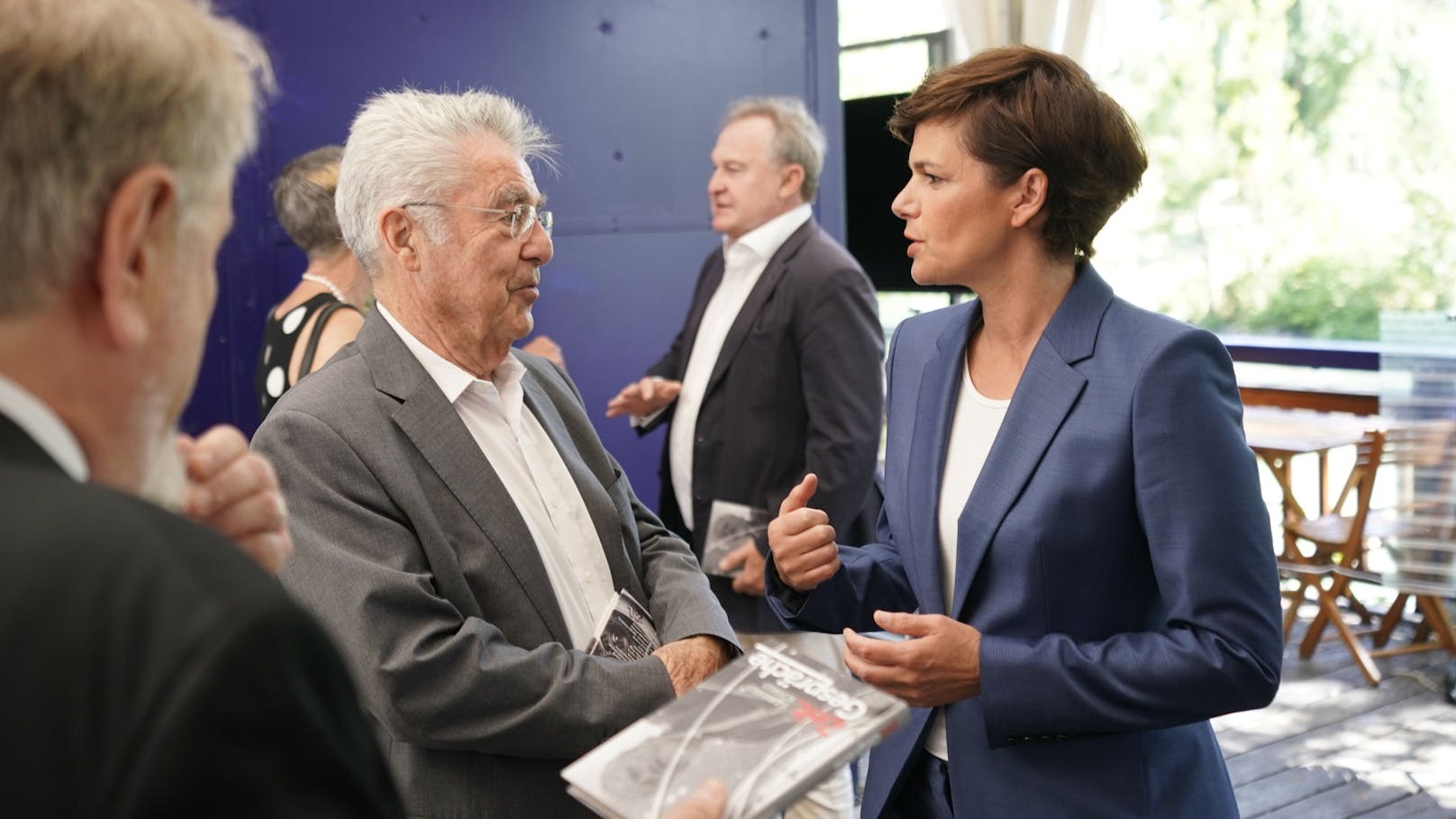 Pamela Rendi-Wagner und Heinz Fischer trafen sich zum Gespräch. 