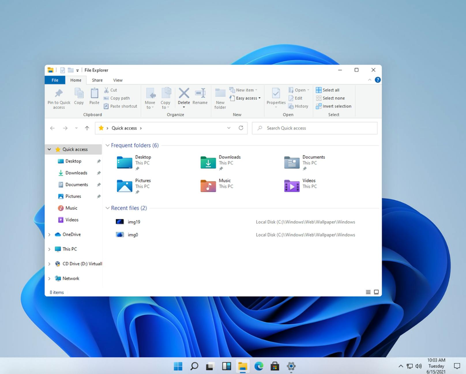 Ein Blick auf den neuen File-Explorer unter Windows 11.