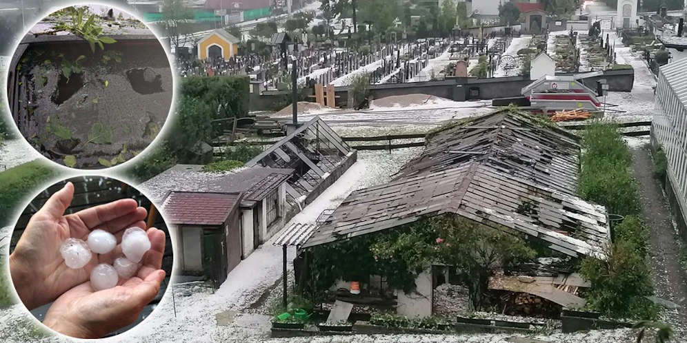 Massive Schäden durch extremes Hagel-Unwetter.