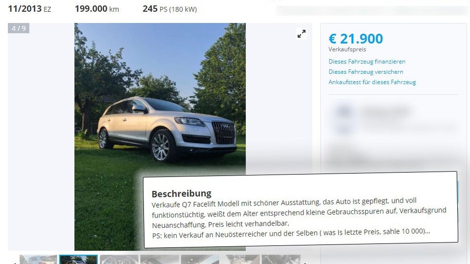 Die Beschreibung in der Anzeige sorgt für Wirbel. 