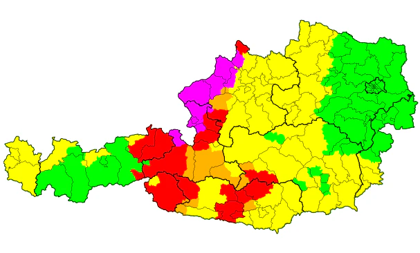 Die Unwetter-Warnung für Mittwochnacht