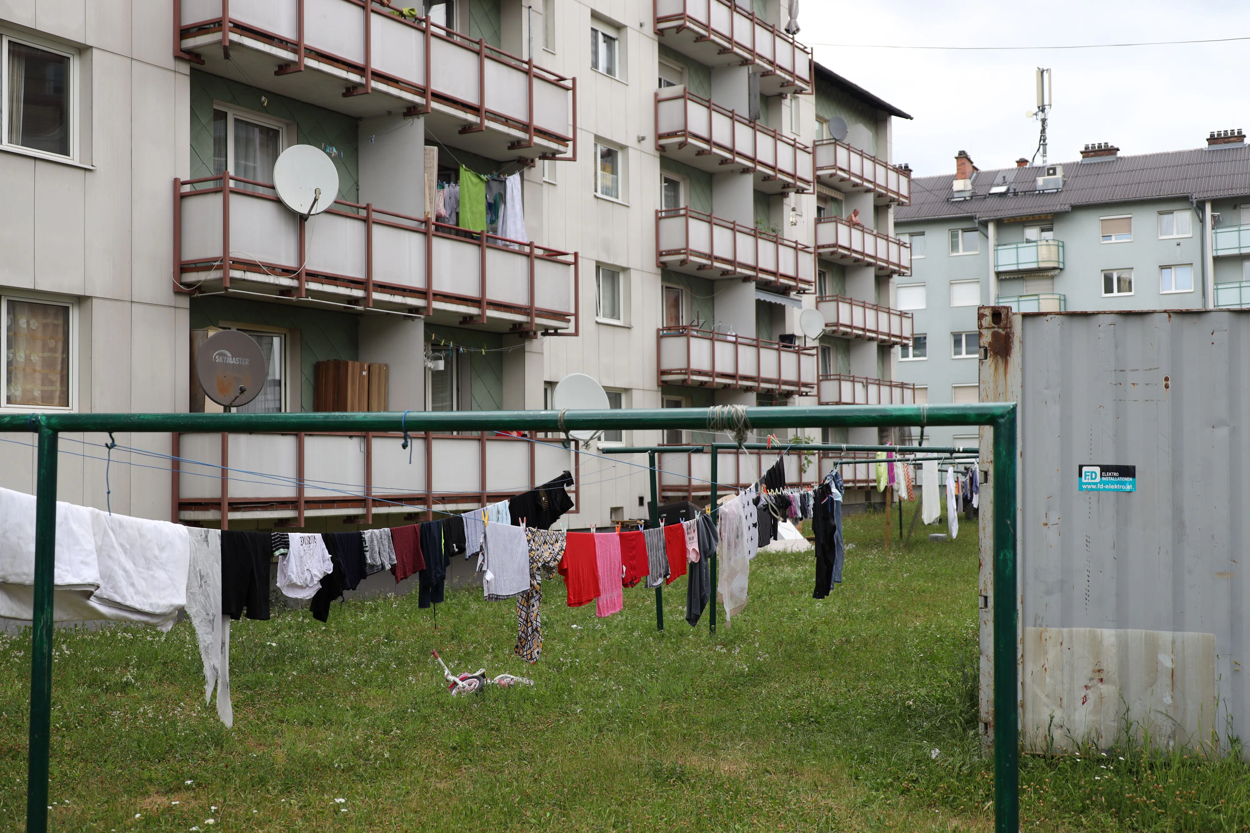 In dieser Wohnanlage in Wels ereignete sich der Zwischenfall.