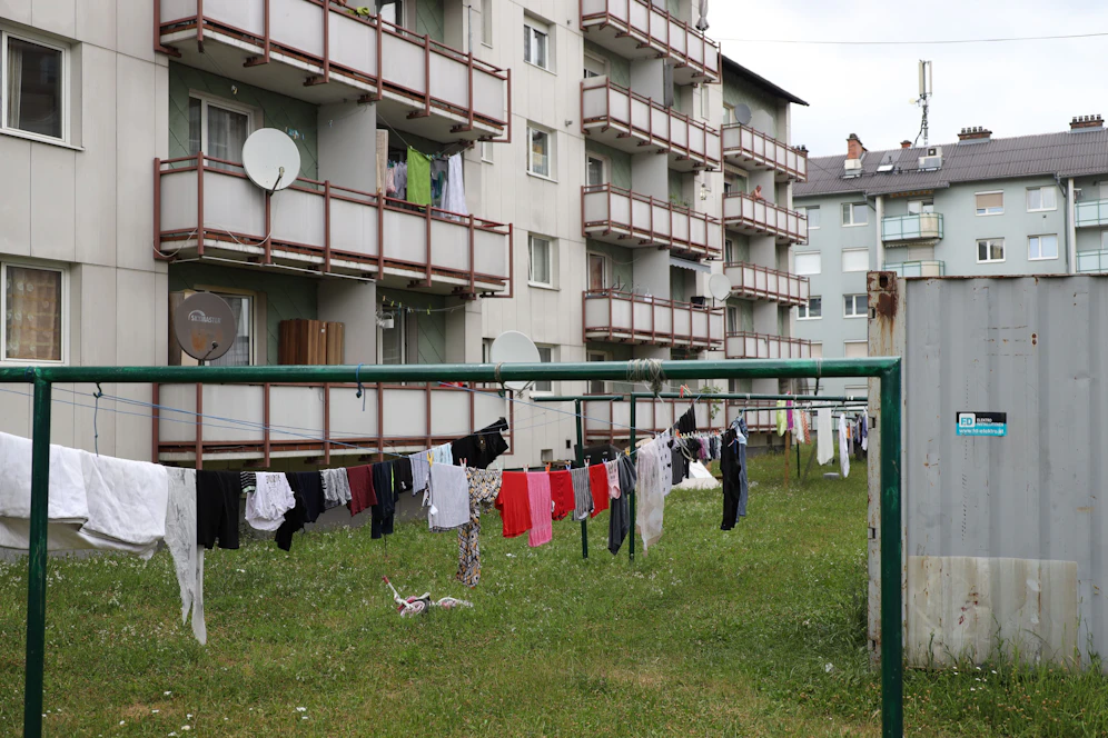 In dieser Wohnanlage in Wels ereignete sich der Zwischenfall.