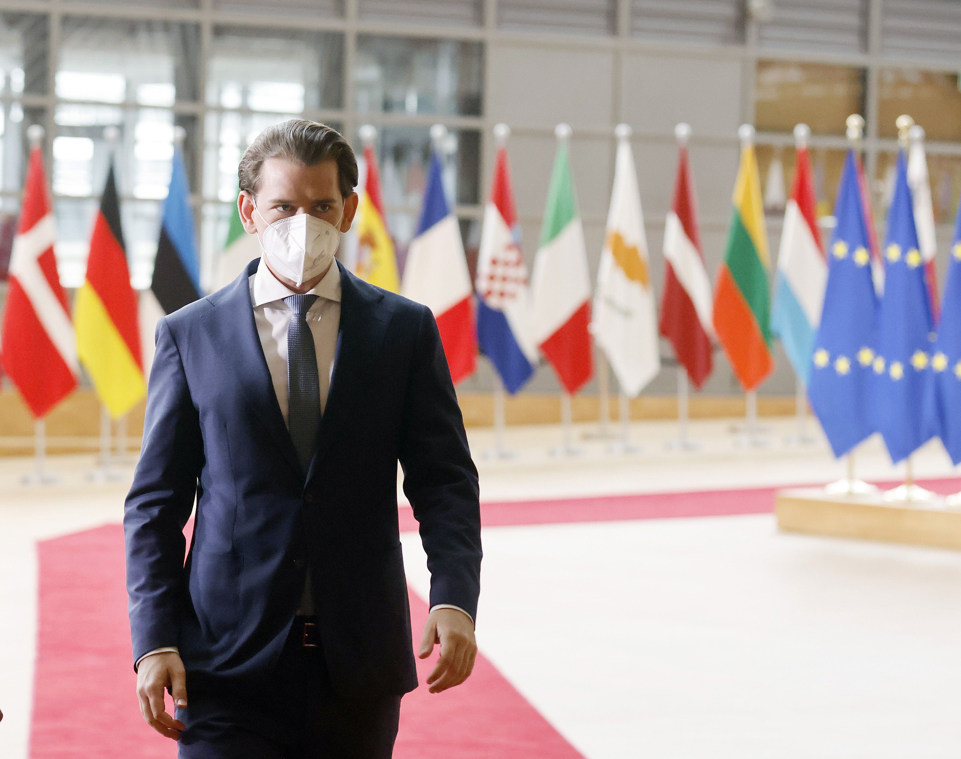 Bundeskanzler Sebastian Kurz am EU-Gipfel in Brüssel. 