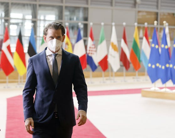 Bundeskanzler Sebastian Kurz am EU-Gipfel in Brüssel.